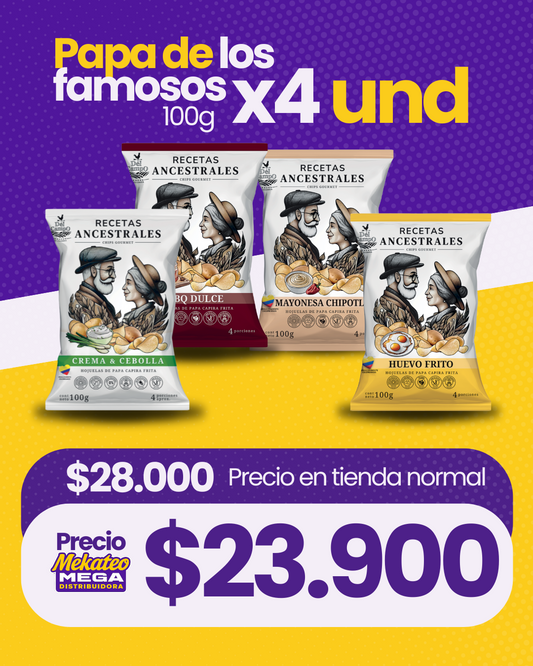Papas de los Famosos x4 unidades